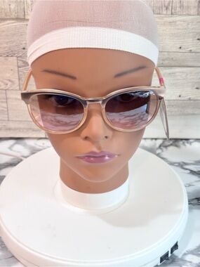 Foster Grant Pink Gradient Round Sunglasses with Brown Lenses